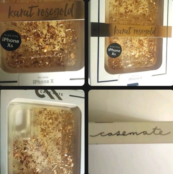 2/$15 Case-Mate Karat Rose Gold Hard Case for iPhone X/Xs - Rose Gold New in Box - Picture 2 of 5